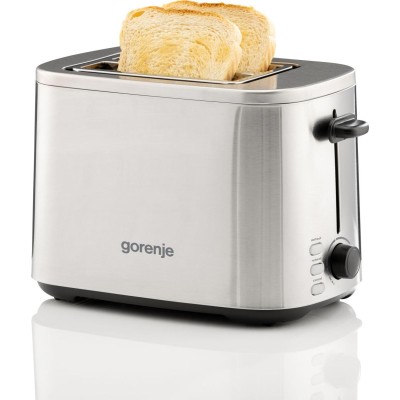 Тостер Gorenje 800Вт, підігрів, розморожування, пластик, сріблястий (T800DS)