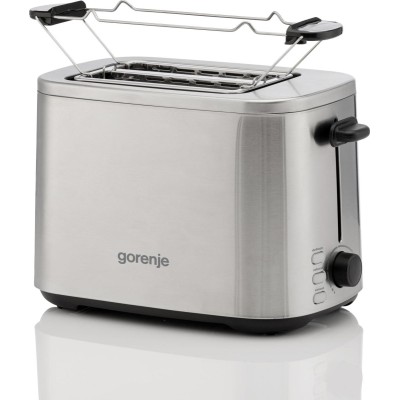 Тостер Gorenje 800Вт, підігрів, розморожування, пластик, сріблястий (T800DS)