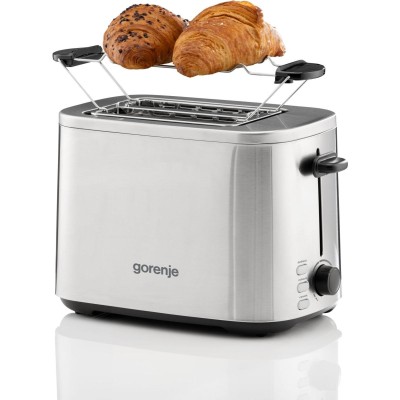 Тостер Gorenje 800Вт, підігрів, розморожування, пластик, сріблястий (T800DS)