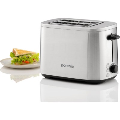 Тостер Gorenje 800Вт, підігрів, розморожування, пластик, сріблястий (T800DS)