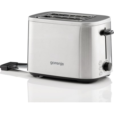 Тостер Gorenje 800Вт, підігрів, розморожування, пластик, сріблястий (T800DS)