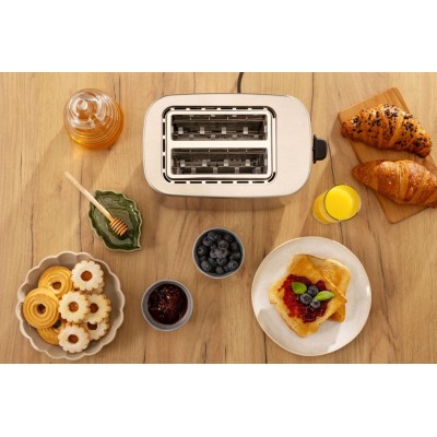 Тостер Gorenje 800Вт, підігрів, розморожування, пластик, сріблястий (T800DS)