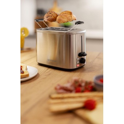 Тостер Gorenje 800Вт, підігрів, розморожування, пластик, сріблястий (T800DS)