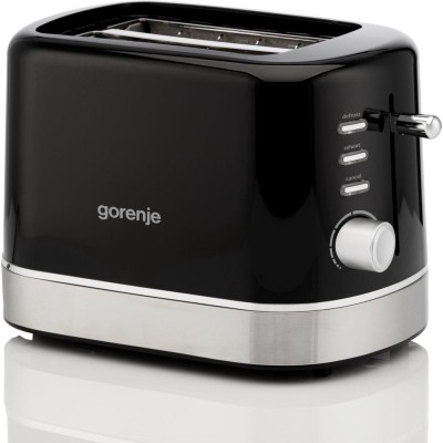 Тостер Gorenje 850Вт, підігрів, розморожування, пластик, чорний (T800DB)