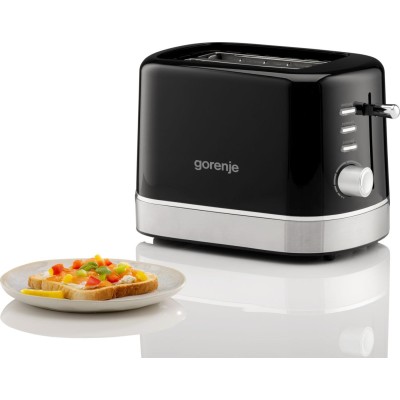 Тостер Gorenje 850Вт, підігрів, розморожування, пластик, чорний (T800DB)
