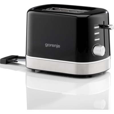 Тостер Gorenje 850Вт, підігрів, розморожування, пластик, чорний (T800DB)