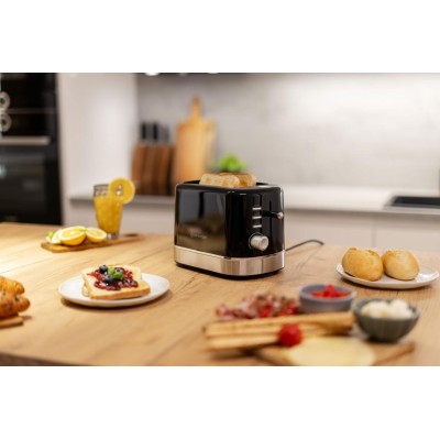 Тостер Gorenje 850Вт, підігрів, розморожування, пластик, чорний (T800DB)