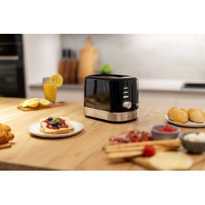 Тостер Gorenje 850Вт, підігрів, розморожування, пластик, чорний (T800DB)