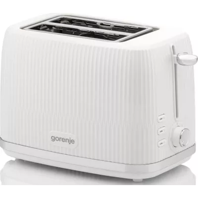 Тостер Gorenje, 850Вт, пластик/метал, білий (T850DPW)
