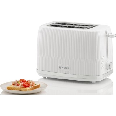 Тостер Gorenje, 850Вт, пластик/метал, білий (T850DPW)