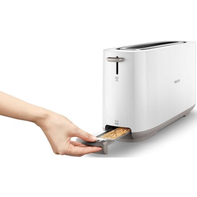 Тостер Philips Daily Collection 1000Вт, 1 відділення, пластик, білий (HD2590/00)