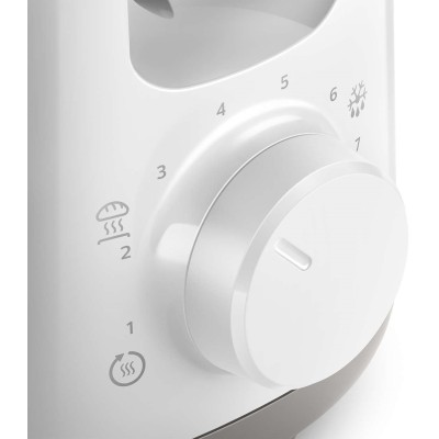 Тостер Philips Daily Collection 1000Вт, 1 відділення, пластик, білий (HD2590/00)