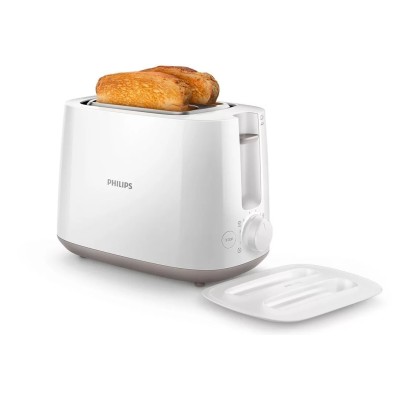 Тостер Philips Daily Collection 830Вт, кришка від пилу, пластик, білий (HD2582/00)