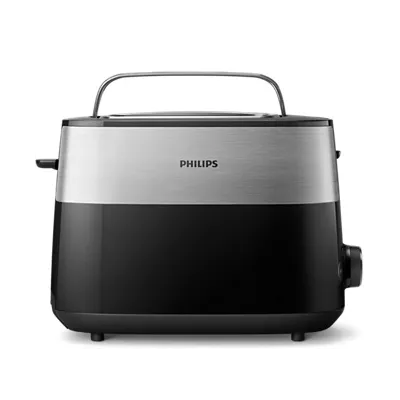 Тостер Philips Daily Collection 830Вт, метал/пластик, чорний (HD2516/90)
