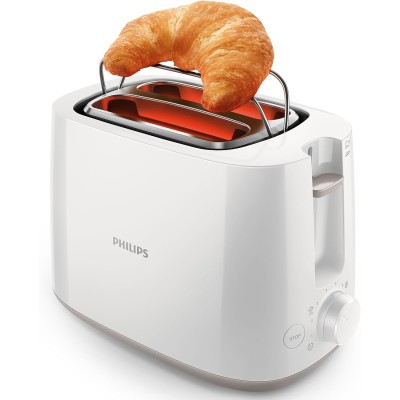 Тостер Philips Daily Collection 830Вт, пластик, білий (HD2581/00)