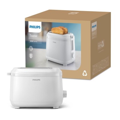 Тостер Philips Series 3000 900Вт, пластик, підігрів,разморозка, білий (HD2511/00)