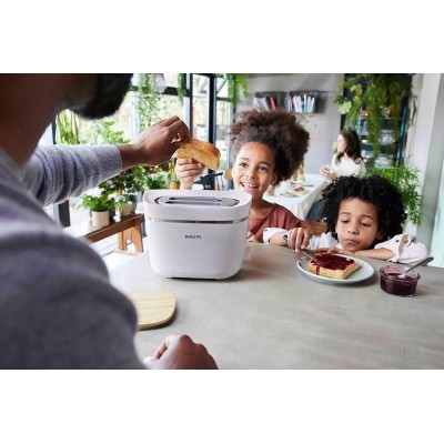 Тостер Philips Series Eco Conscious Edition 830Вт, кришка від пилу, пластик, білий (HD2640/10)