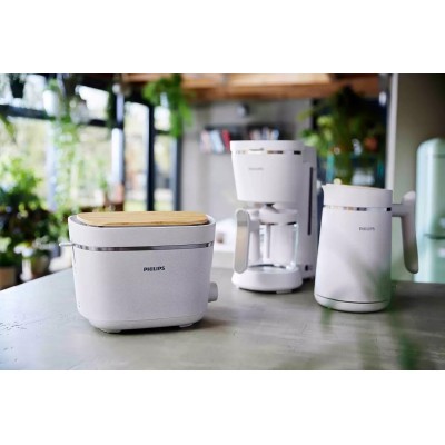 Тостер Philips Series Eco Conscious Edition 830Вт, кришка від пилу, пластик, білий (HD2640/10)