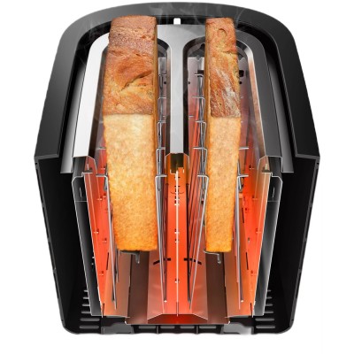 Тостер Philips Viva Collection 950Вт, нержав., підігрів,разморозка (HD2650/30)