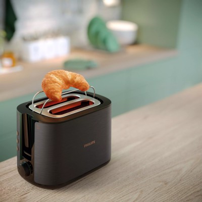 Тостер Philips Viva Collection 950Вт, нержав., підігрів,разморозка (HD2650/30)