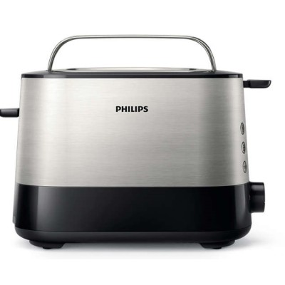 Тостер Philips WiWa Collection 1050Вт, метал/пластик, чорний (HD2637/90)