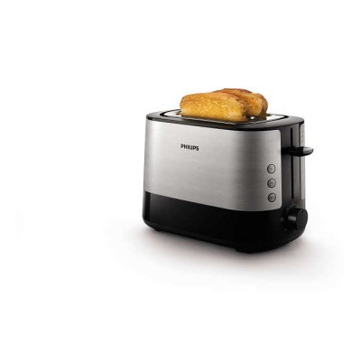 Тостер Philips WiWa Collection 1050Вт, метал/пластик, чорний (HD2637/90)