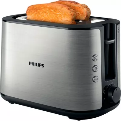 Тостер Philips WiWa Collection 950Вт, метал/пластик, чорний (HD2650/90)