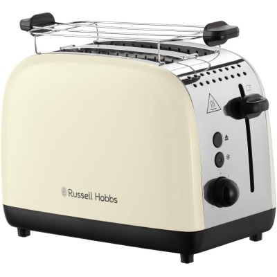 Тостер Russell Hobbs Colours Plus 1600Вт, підігрів, розморожування, метал., бежевий (26551-56)