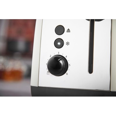 Тостер Russell Hobbs Colours Plus 1600Вт, підігрів, розморожування, метал., бежевий (26551-56)