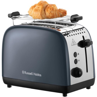 Тостер Russell Hobbs Colours Plus 1600Вт, підігрів, розморожування, метал., сірий (26552-56)