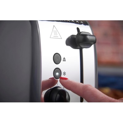 Тостер Russell Hobbs Colours Plus 1600Вт, підігрів, розморожування, метал., сірий (26552-56)