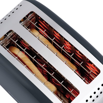 Тостер Russell Hobbs Colours Plus 1600Вт, підігрів, розморожування, метал., сірий (26552-56)
