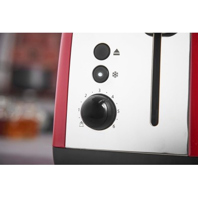 Тостер Russell Hobbs Colours Plus 1600Вт, підігрів, розморожування, метал., червоний (26554-56)