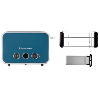 Тостер Russell Hobbs Distinctions 2-Slice 1670Вт, підігрів, розморожування, пластик, синій (26431-56)