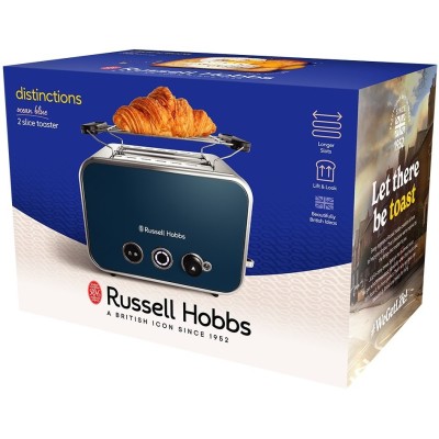 Тостер Russell Hobbs Distinctions 2-Slice 1670Вт, підігрів, розморожування, пластик, синій (26431-56)