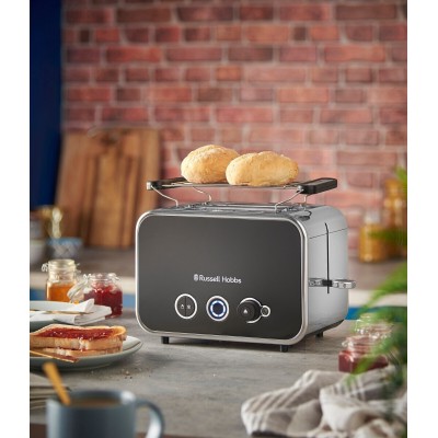 Тостер Russell Hobbs Distinctions 2-Slice 1670Вт, підігрів, розморожування, пластик, чорний (26430-56)