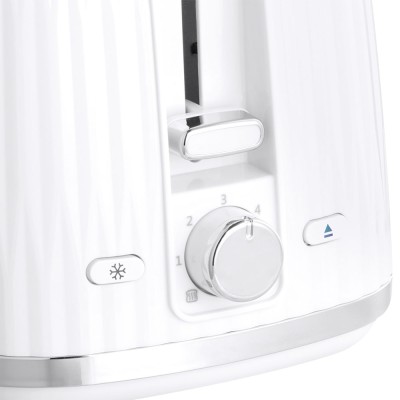 Тостер Russell Hobbs Eden 800Вт, пластик, підігрів,разморозка, білий (27370-56)