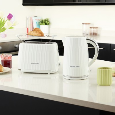 Тостер Russell Hobbs Eden 800Вт, пластик, підігрів,разморозка, білий (27370-56)
