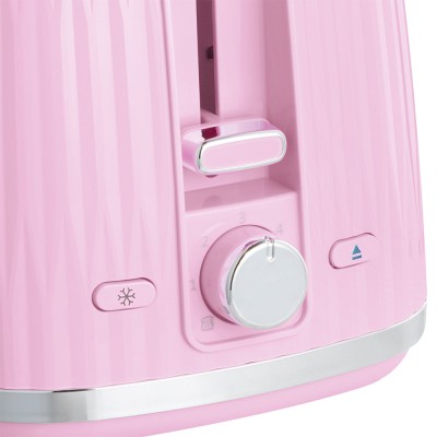 Тостер Russell Hobbs Eden 800Вт, пластик, підігрів,разморозка, малиновий (27372-56)
