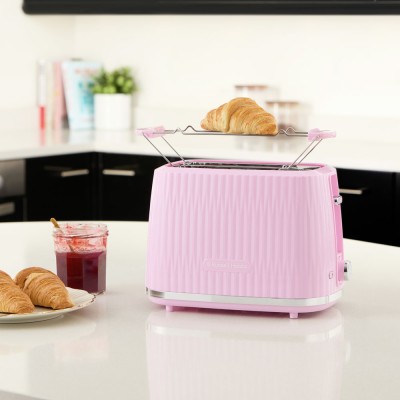 Тостер Russell Hobbs Eden 800Вт, пластик, підігрів,разморозка, малиновий (27372-56)