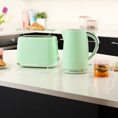 Тостер Russell Hobbs Eden 800Вт, пластик, підігрів,разморозка, фісташковий (27374-56)