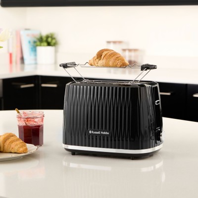 Тостер Russell Hobbs Eden 800Вт, пластик, підігрів,разморозка, чорний (27371-56)
