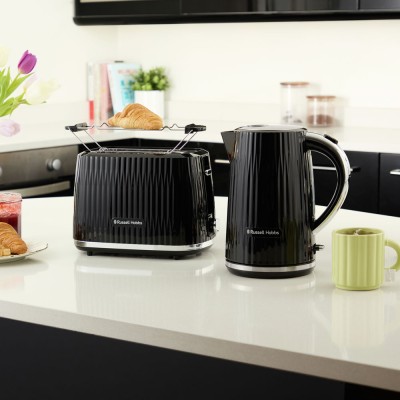 Тостер Russell Hobbs Eden 800Вт, пластик, підігрів,разморозка, чорний (27371-56)