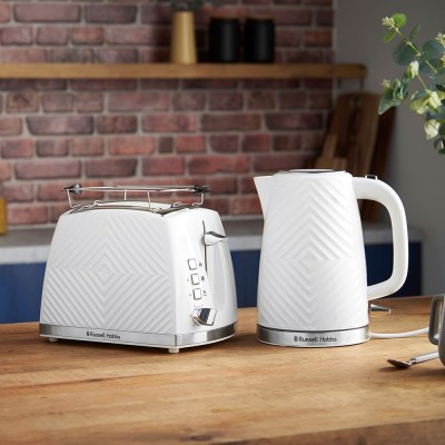 Тостер Russell Hobbs GrooWe 2 Slice 850Вт, підігрів, розморож., пластик, білий (26391-56)