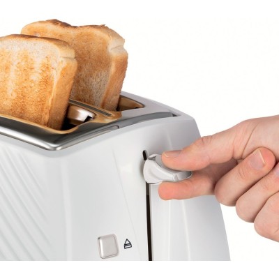 Тостер Russell Hobbs GrooWe 2 Slice 850Вт, підігрів, розморож., пластик, білий (26391-56)