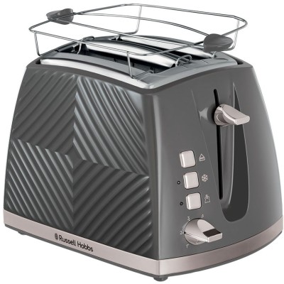 Тостер Russell Hobbs GrooWe 2 Slice 850Вт, підігрів, розморожування, пластик, сірий (26392-56)