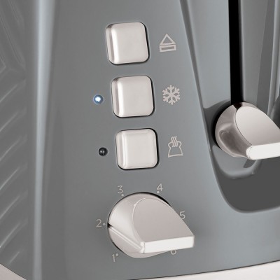 Тостер Russell Hobbs GrooWe 2 Slice 850Вт, підігрів, розморожування, пластик, сірий (26392-56)