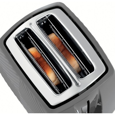 Тостер Russell Hobbs GrooWe 2 Slice 850Вт, підігрів, розморожування, пластик, сірий (26392-56)
