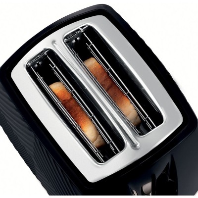 Тостер Russell Hobbs GrooWe 2 Slice 850Вт, підігрів, розморожування, пластик, чорний (26390-56)