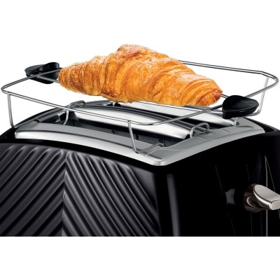 Тостер Russell Hobbs GrooWe 2 Slice 850Вт, підігрів, розморожування, пластик, чорний (26390-56)